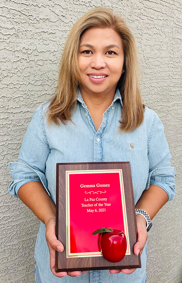 Gemma Gomez La Paz Country Teacher of the Year May 6, 2021