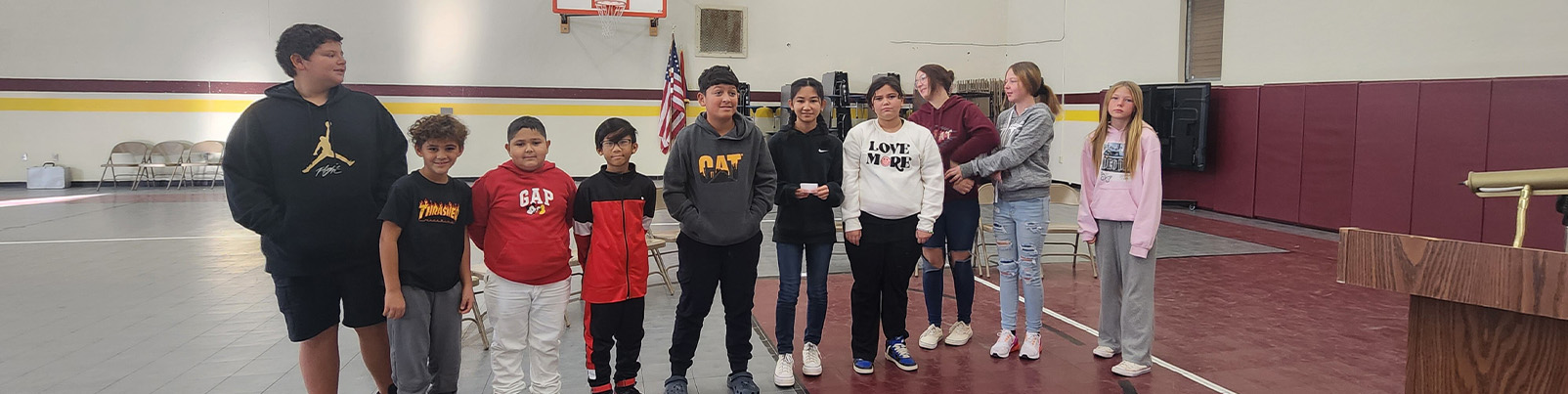 Students in a gym
